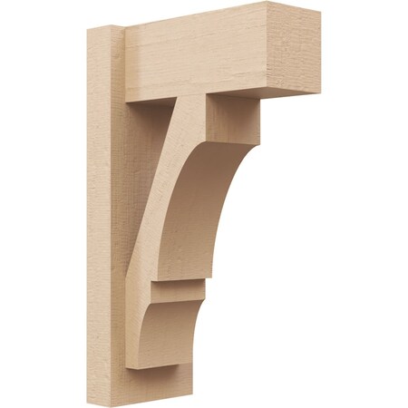 Ekena Millwork 6-in W x 12-in D x 20-in H Balboa Block Rough Cedar Woodgrain TimberThane Outlooker, Primed Tan OUTUR060X12X20BOA44RCPR